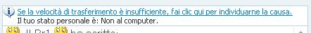 Se la velocit di trasferimento  insufficiente, fai click qu per individuarne la causa.